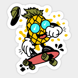 Pineapple Skateboard Sticker